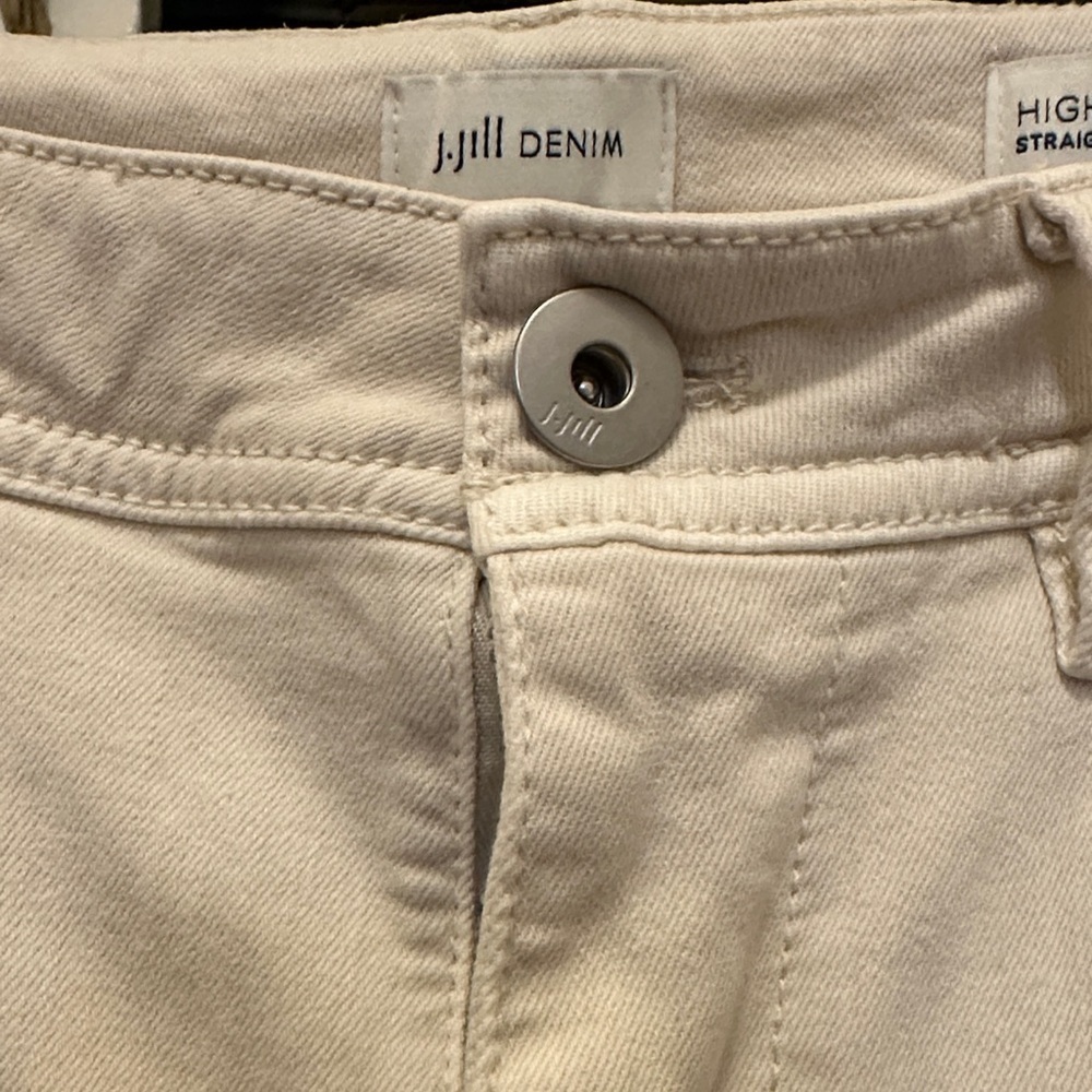 J. Jill High-Rise Cream Denim Jeans - Picture 5 of 12